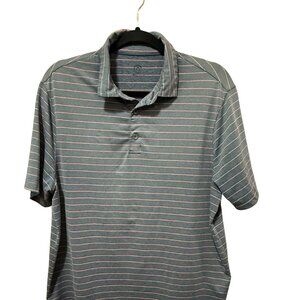 C9 by Champion Short Sleeve Top — Light Gray with Subtle Pink Horizontal Stripes